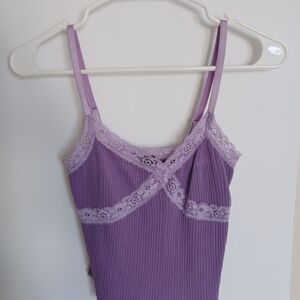 BDG Purple Lace Trim Camisole